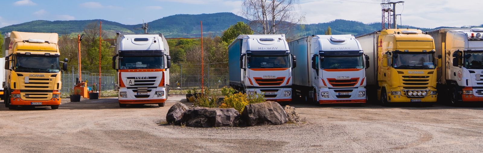 A Trendi Car Trans szerelvényei a telephelyen